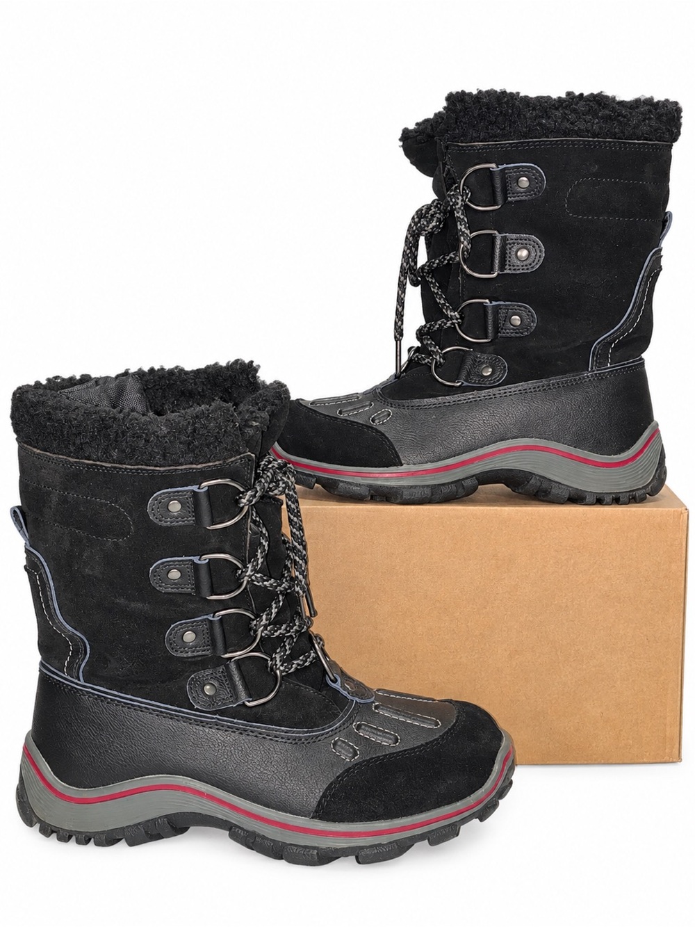 Pajar Alina Women’s Waterproof Winter Snow Boots Black Size 8-8.5 EU 39